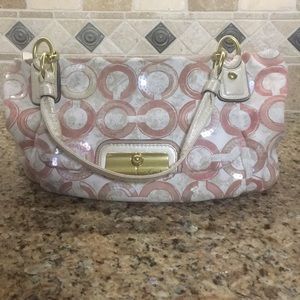 Coach canvas and leather handbag